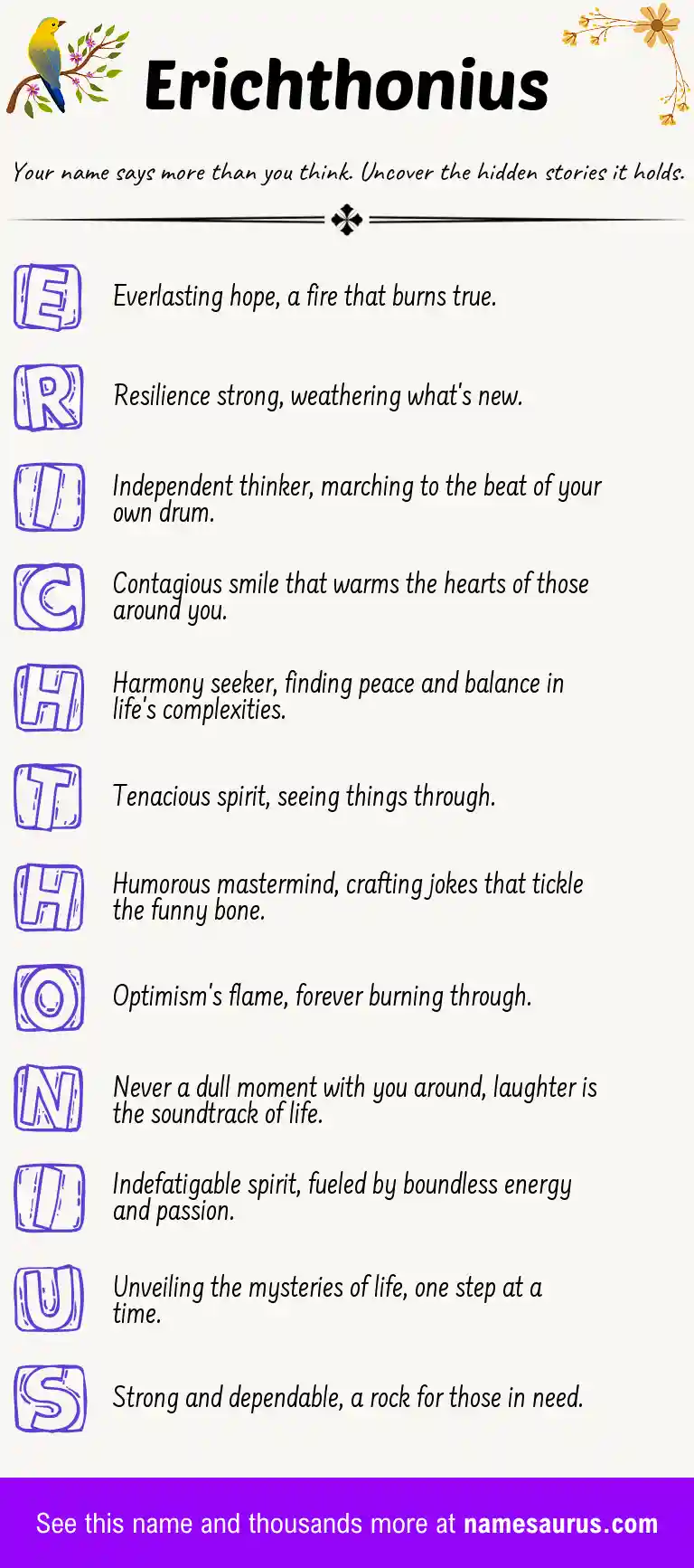 Acrostic poem about Erichthonius.