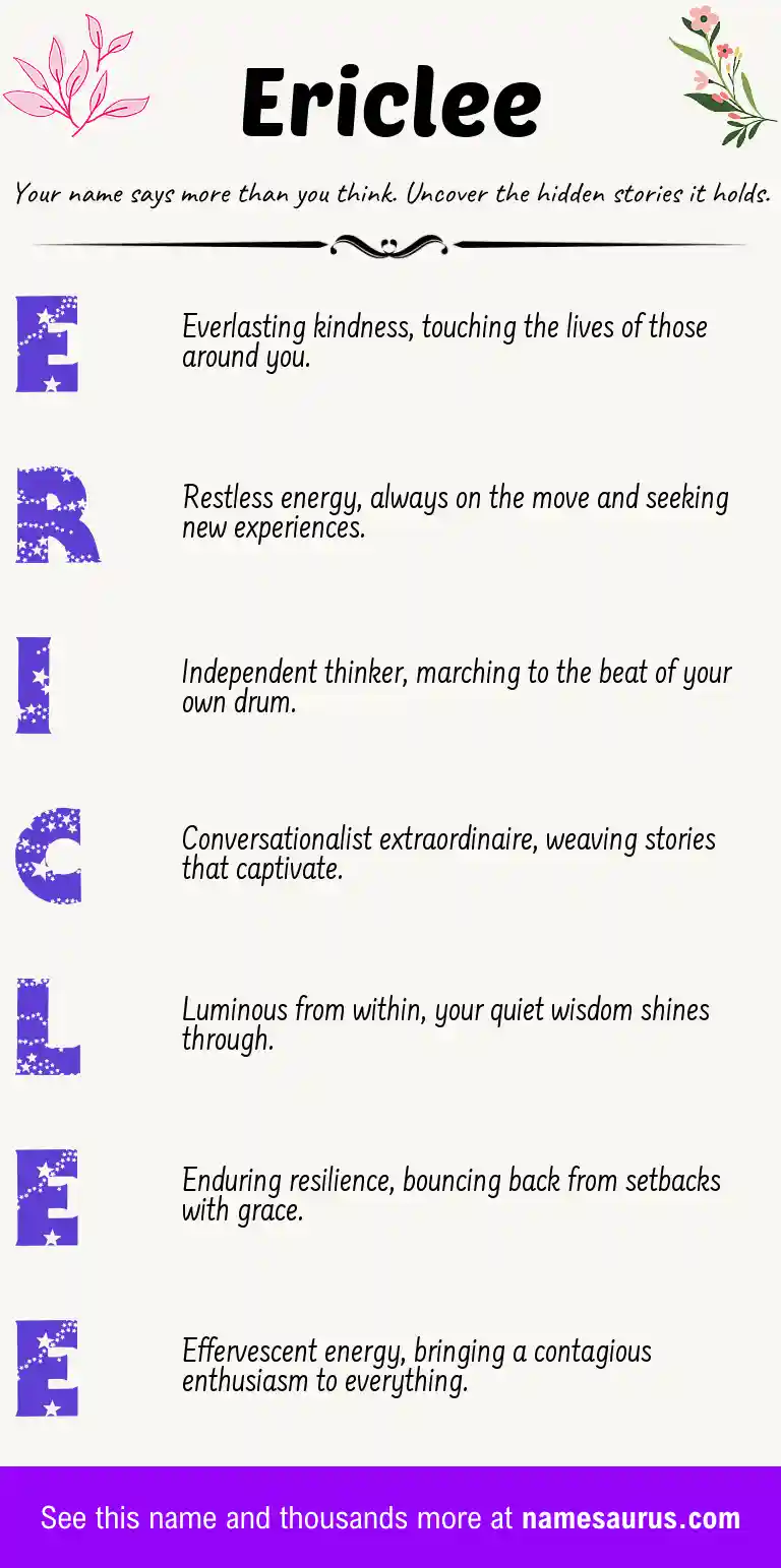 Acrostic poem about Ericlee.