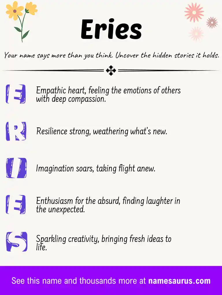 Acrostic poem about Eries.
