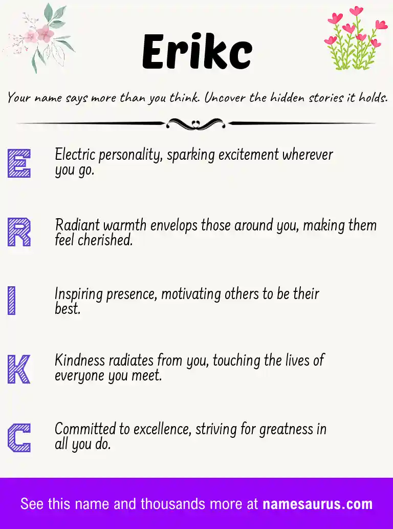 Acrostic poem about Erikc.