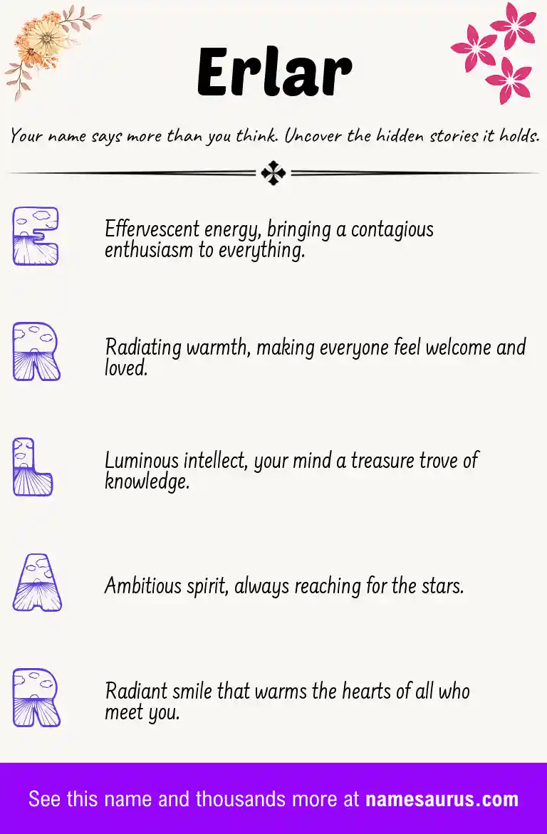 Acrostic poem about Erlar.