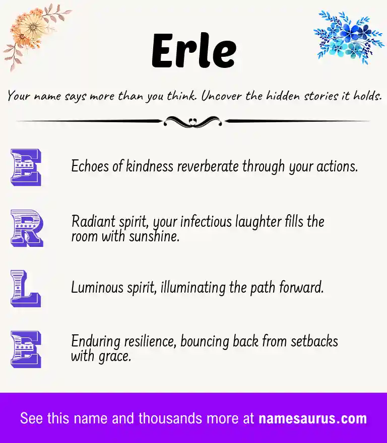 Acrostic poem about Erle.