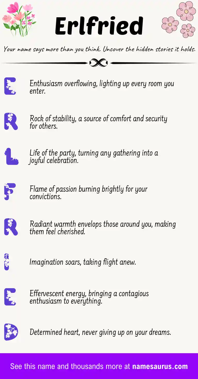 Acrostic poem about Erlfried.