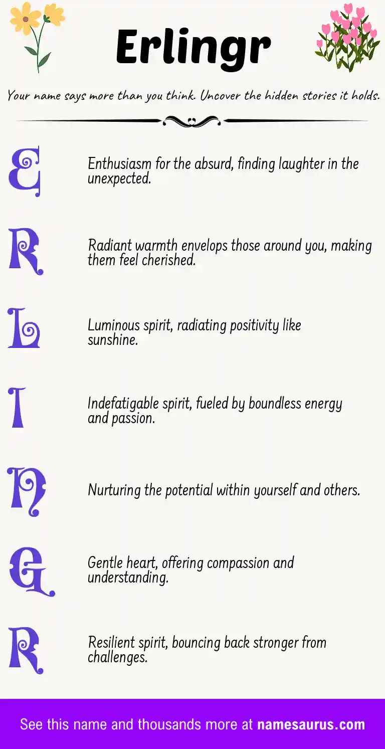 Acrostic poem about Erlingr.