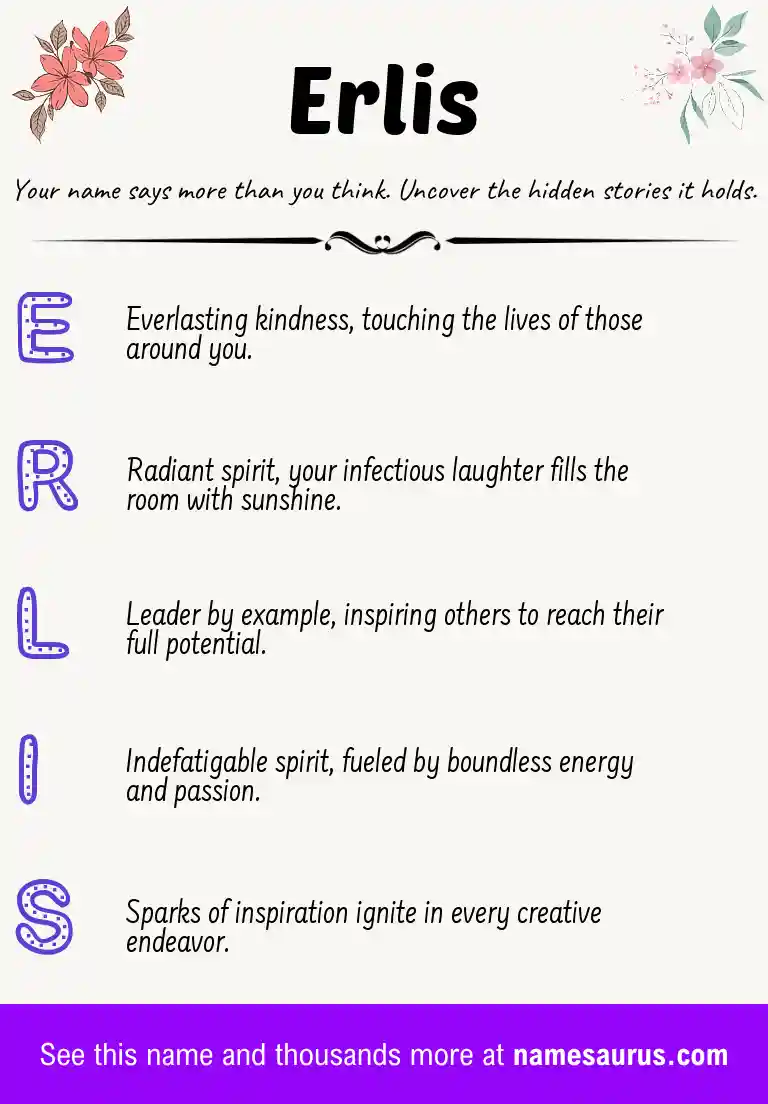 Acrostic poem about Erlis.