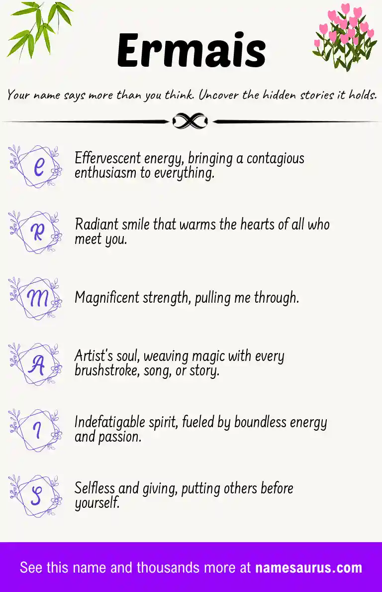 Acrostic poem about Ermais.