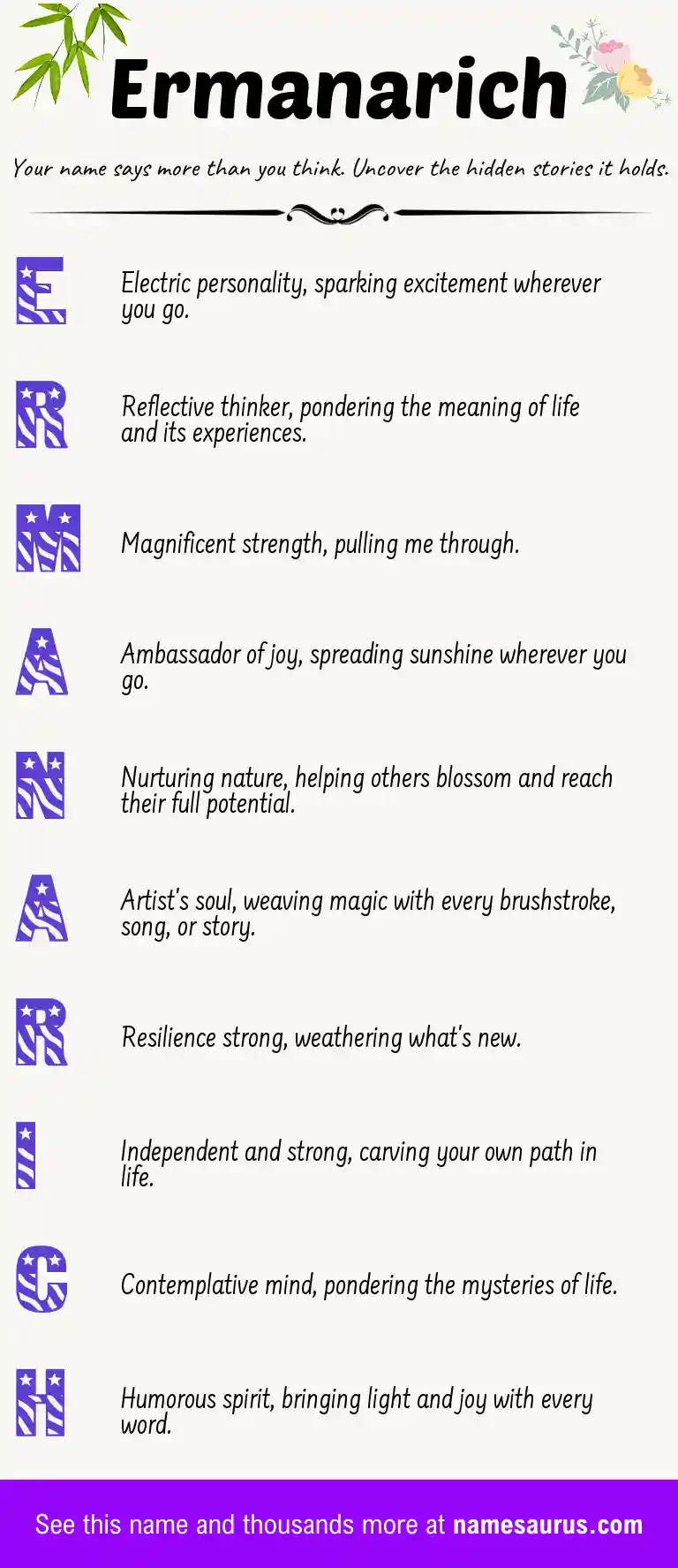 Acrostic poem about Ermanarich.