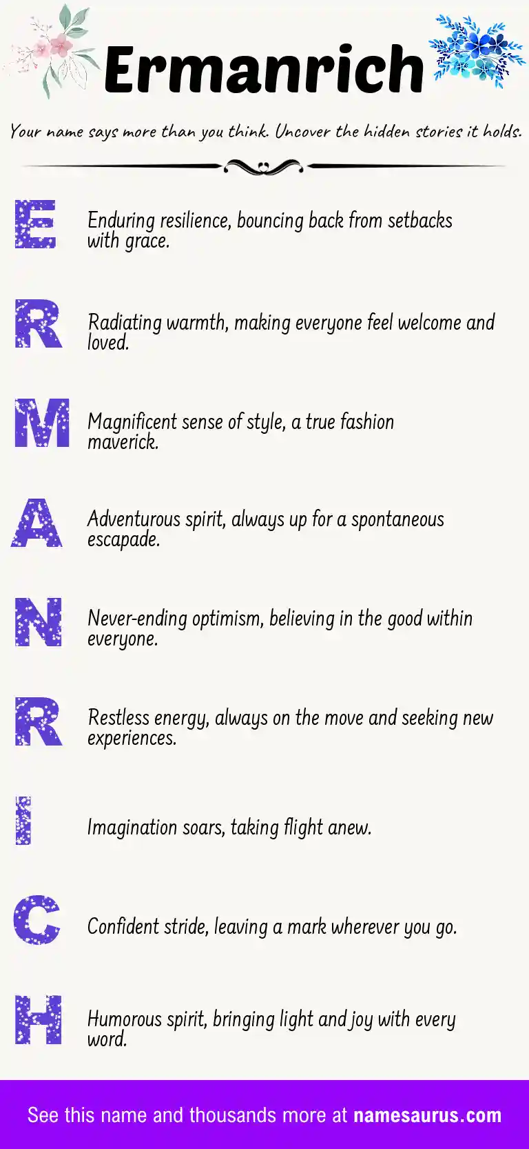 Acrostic poem about Ermanrich.
