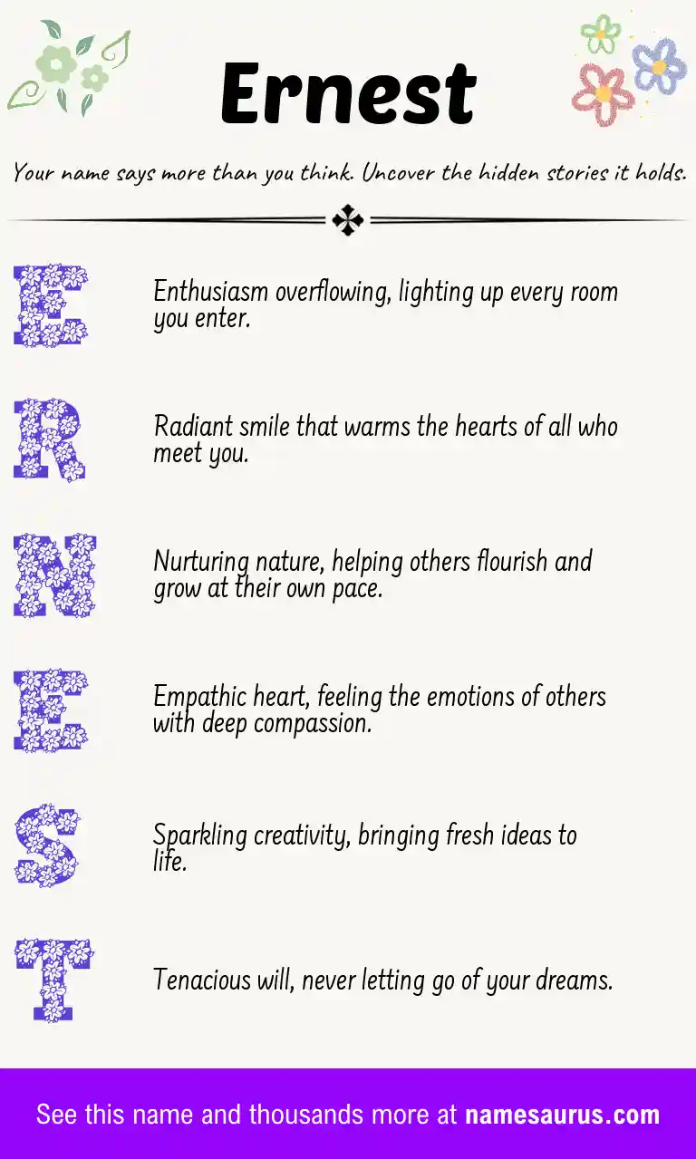 Acrostic poem about Ernest.