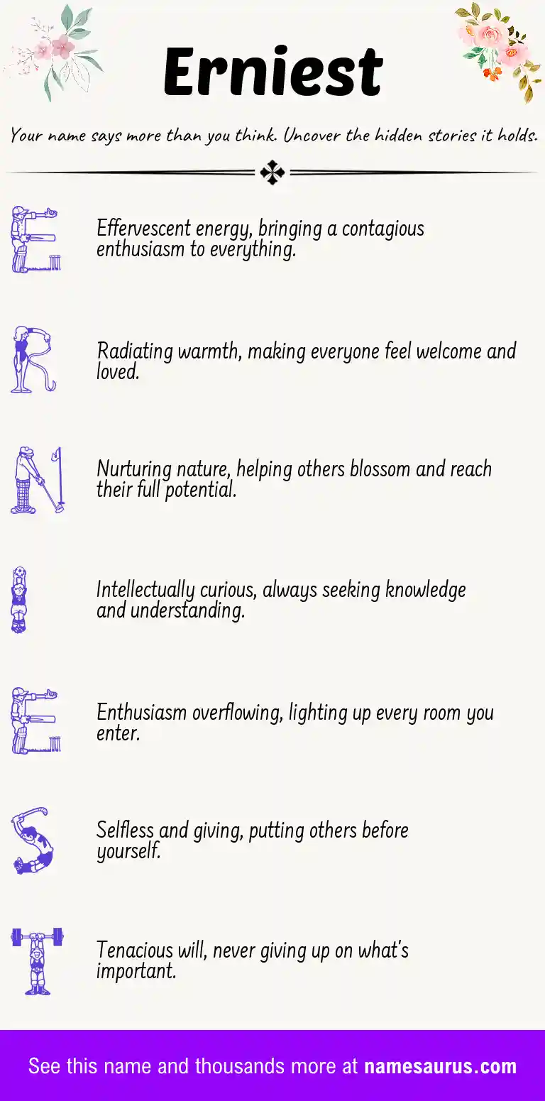 Acrostic poem about Erniest.