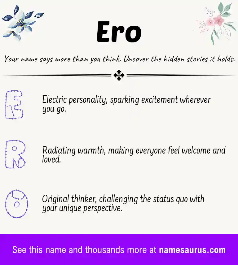 Acrostic poem about Ero.