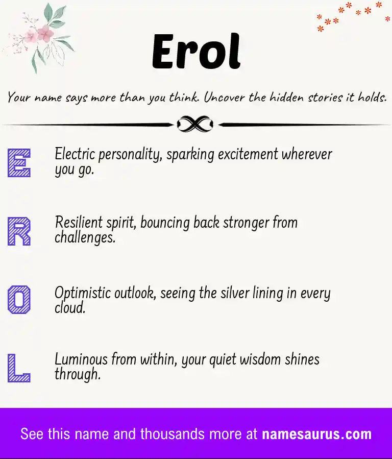 Acrostic poem about Erol.