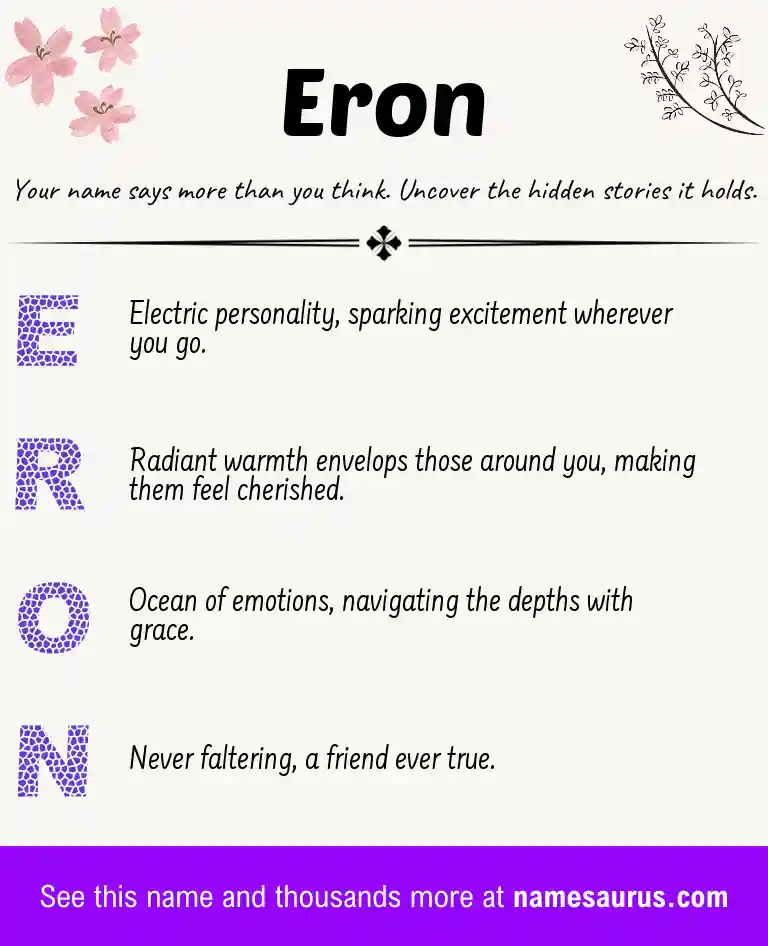 Acrostic poem about Eron.