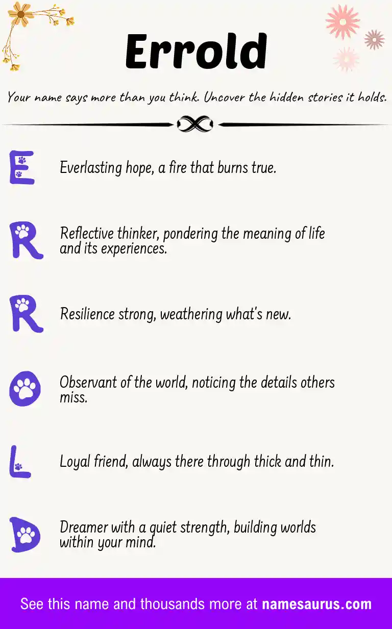 Acrostic poem about Errold.