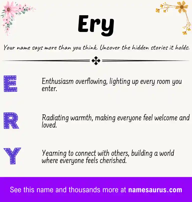 Acrostic poem about Ery.