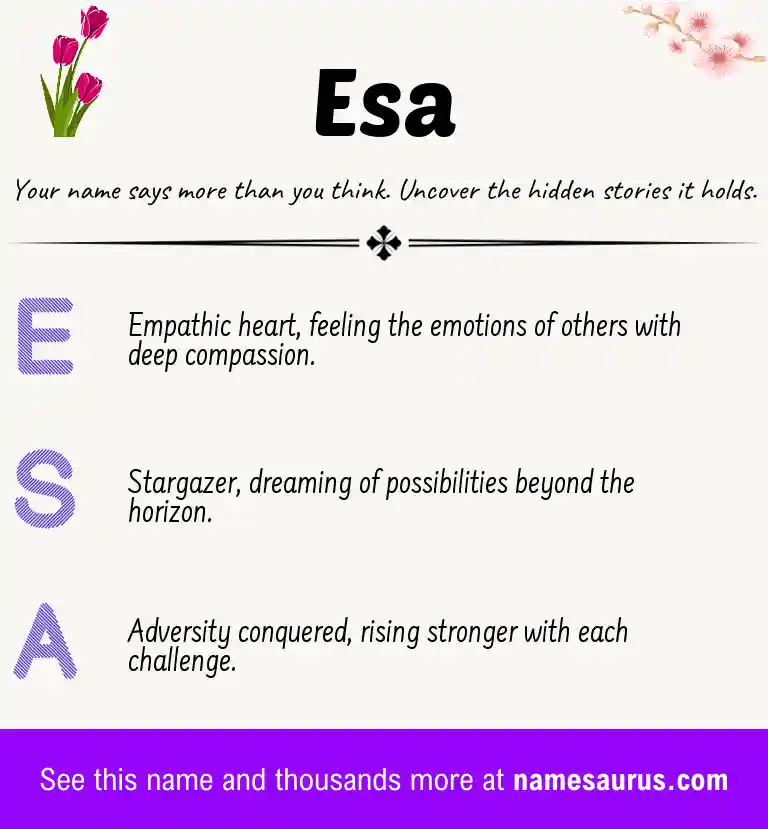 Acrostic poem about Esa.