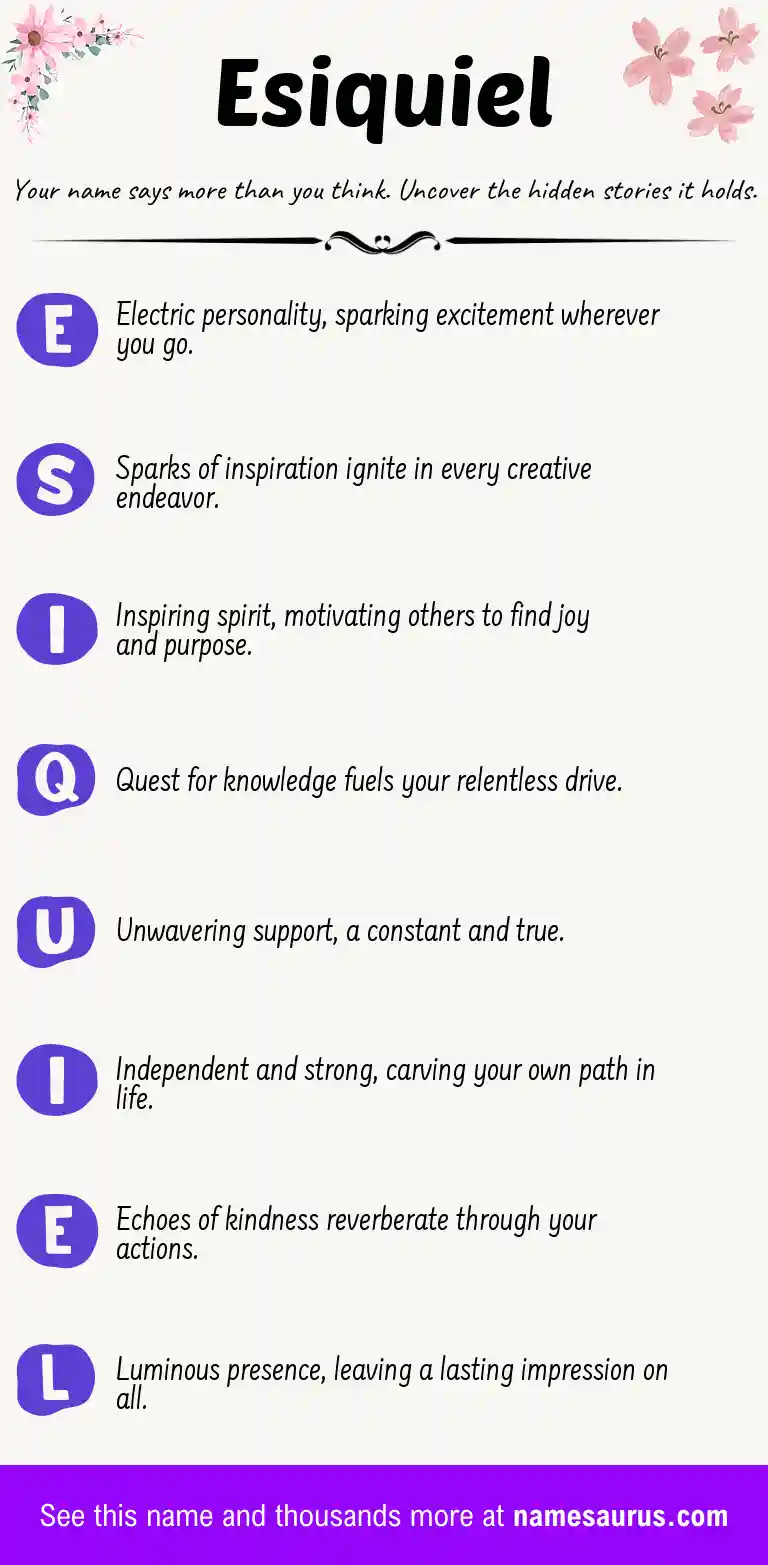 Acrostic poem about Esiquiel.