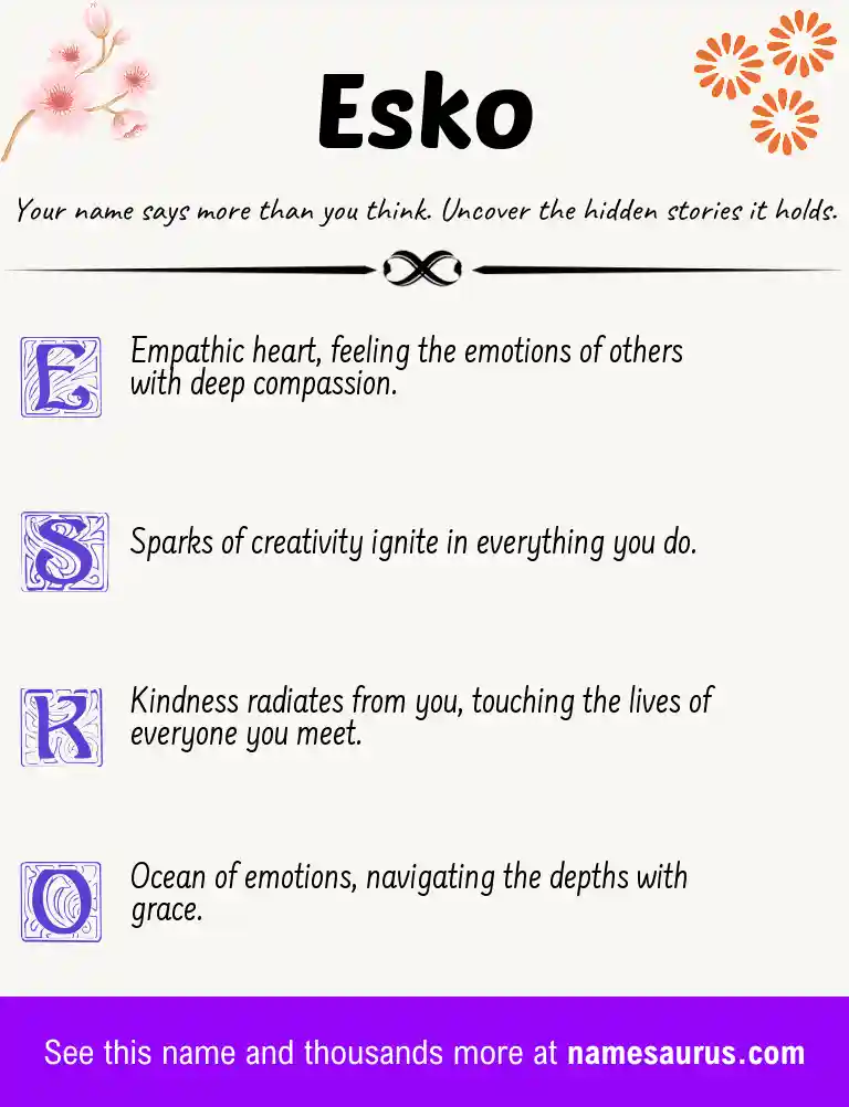 Acrostic poem about Esko.
