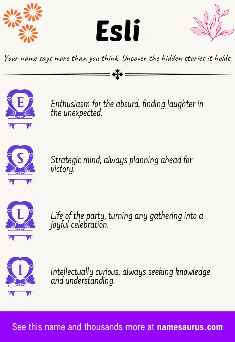 Acrostic poem about Esli.