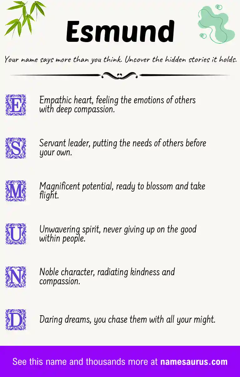 Acrostic poem about Esmund.