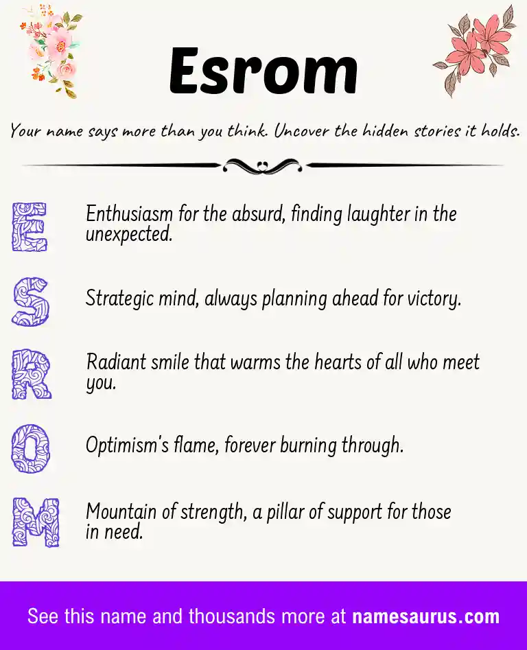Acrostic poem about Esrom.
