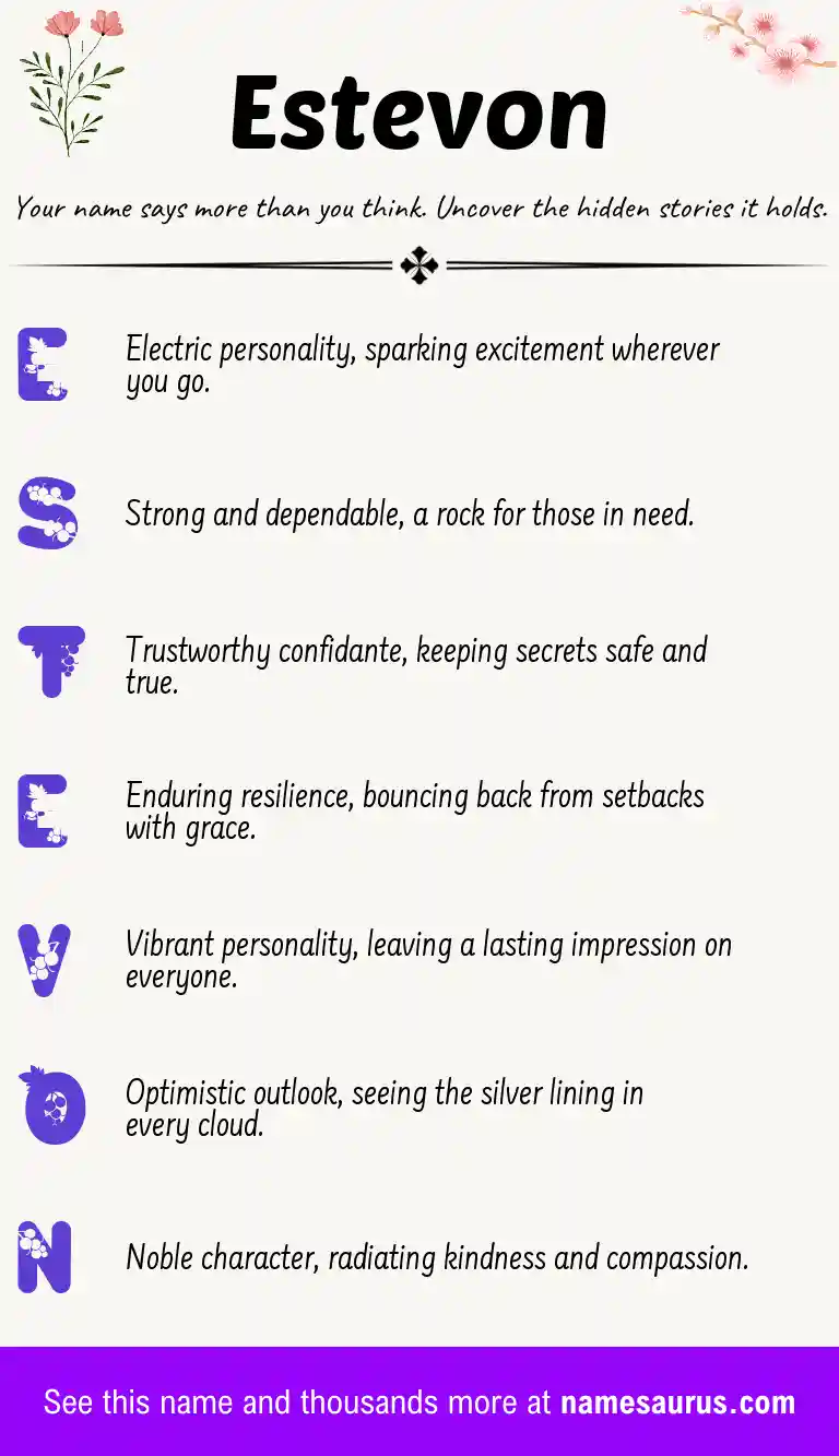 Acrostic poem about Estevon.