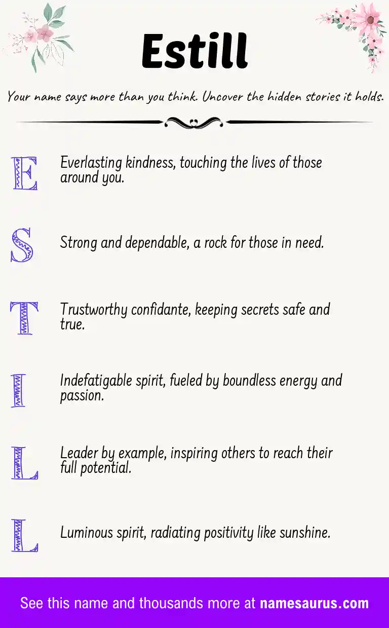 Acrostic poem about Estill.