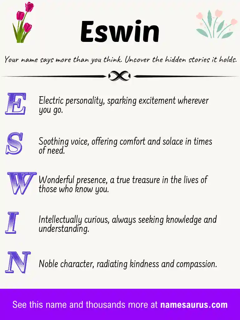 Acrostic poem about Eswin.