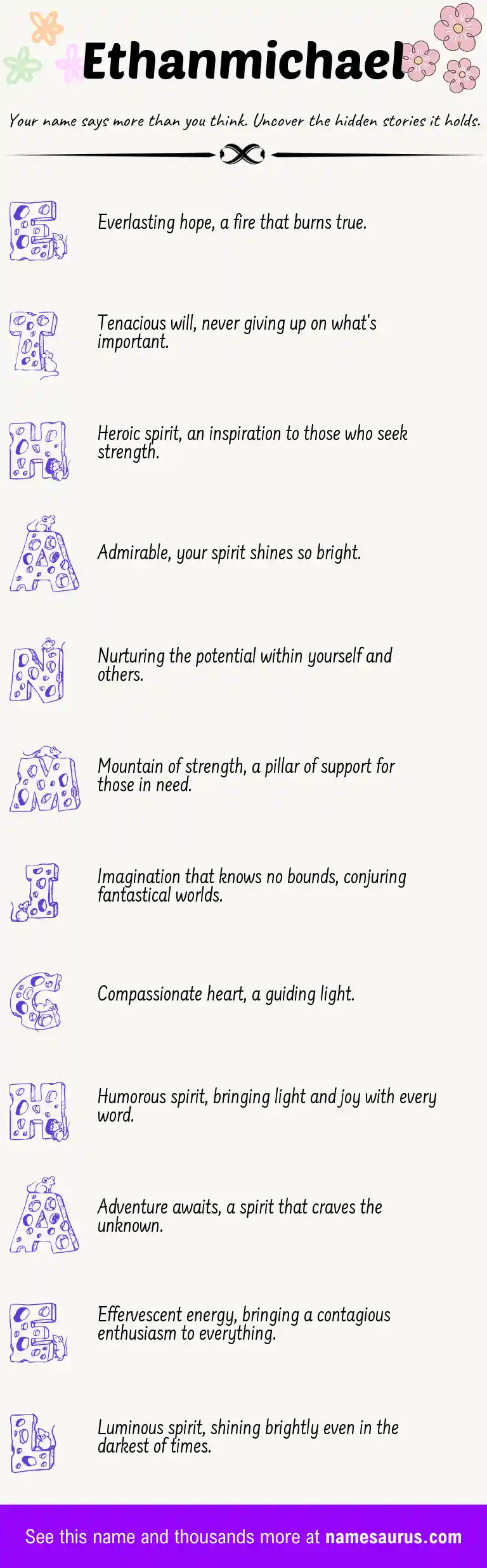 Acrostic poem about Ethanmichael.