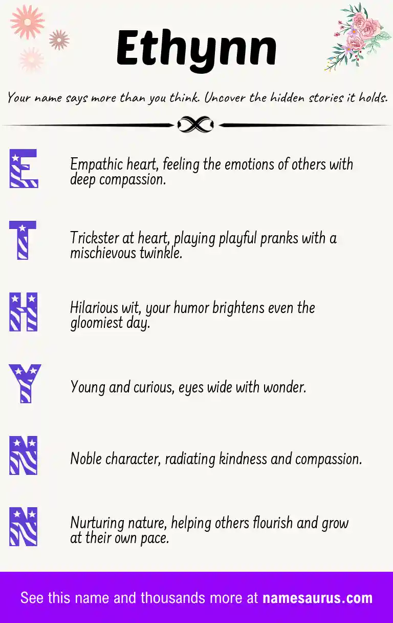 Acrostic poem about Ethynn.