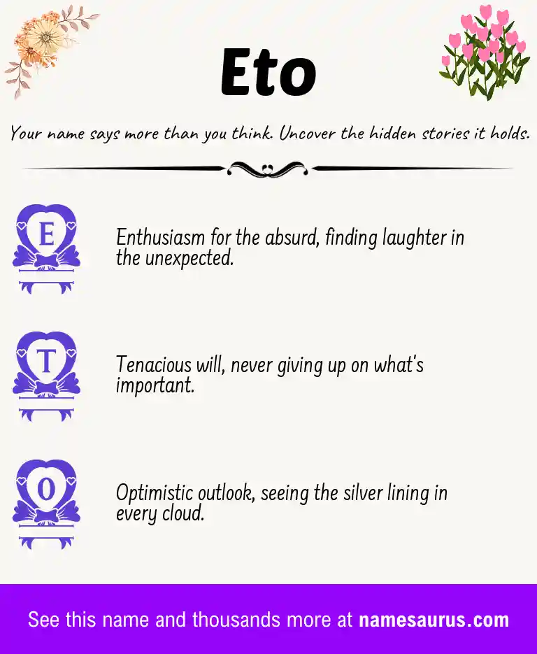 Acrostic poem about Eto.