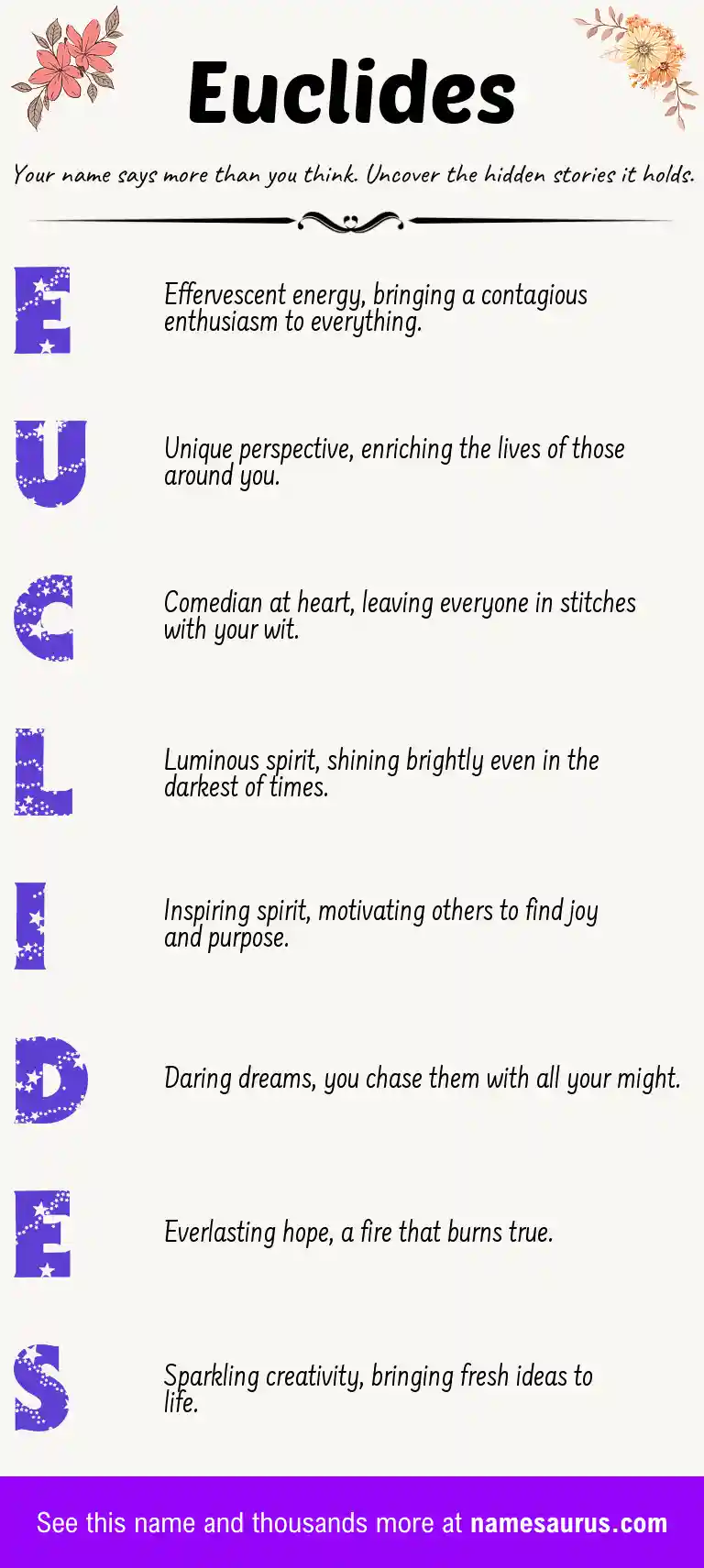 Acrostic poem about Euclides.