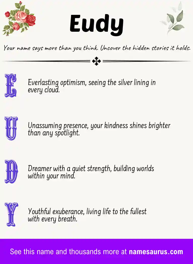 Acrostic poem about Eudy.