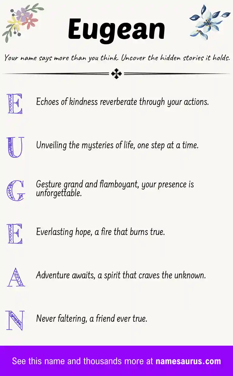 Acrostic poem about Eugean.