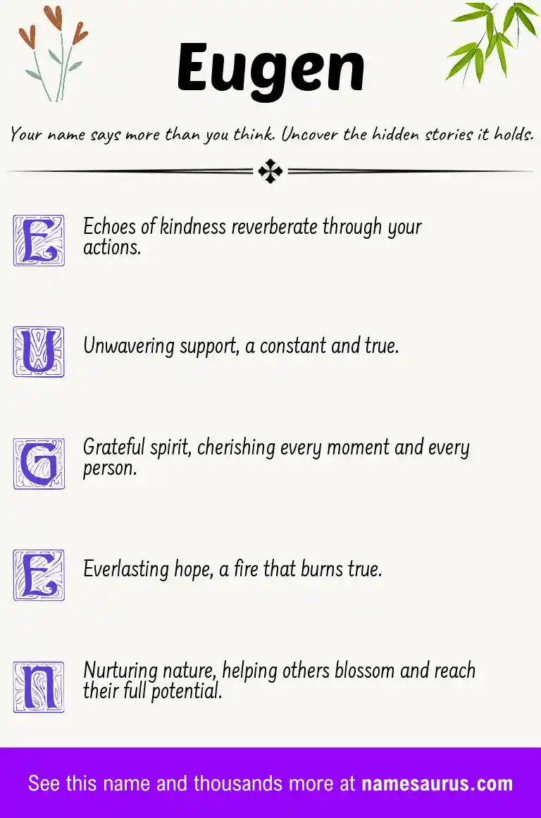 Acrostic poem about Eugen.