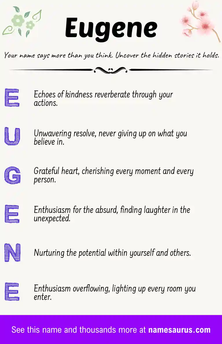 Acrostic poem about Eugene.