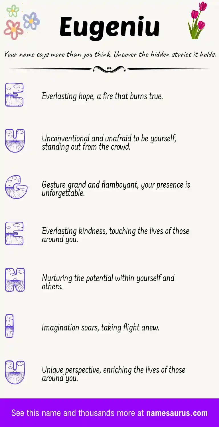 Acrostic poem about Eugeniu.