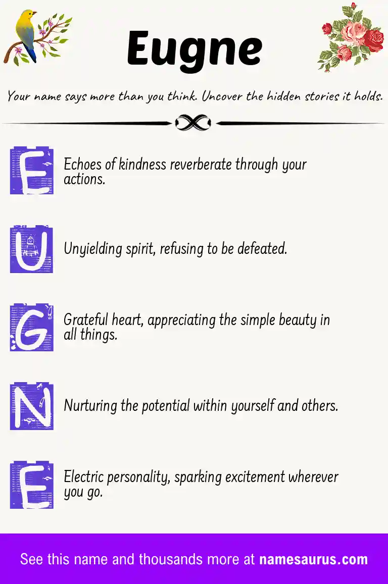 Acrostic poem about Eugne.