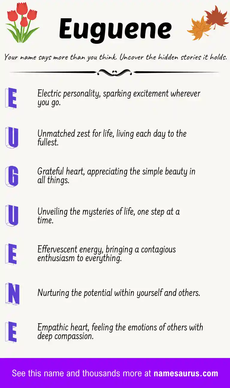 Acrostic poem about Euguene.