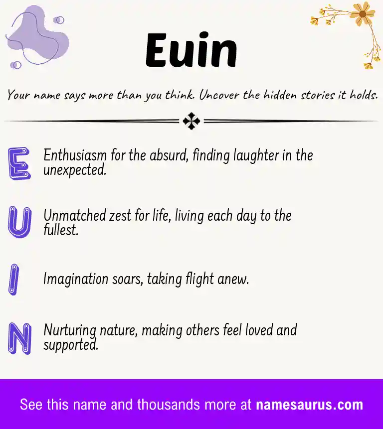 Acrostic poem about Euin.