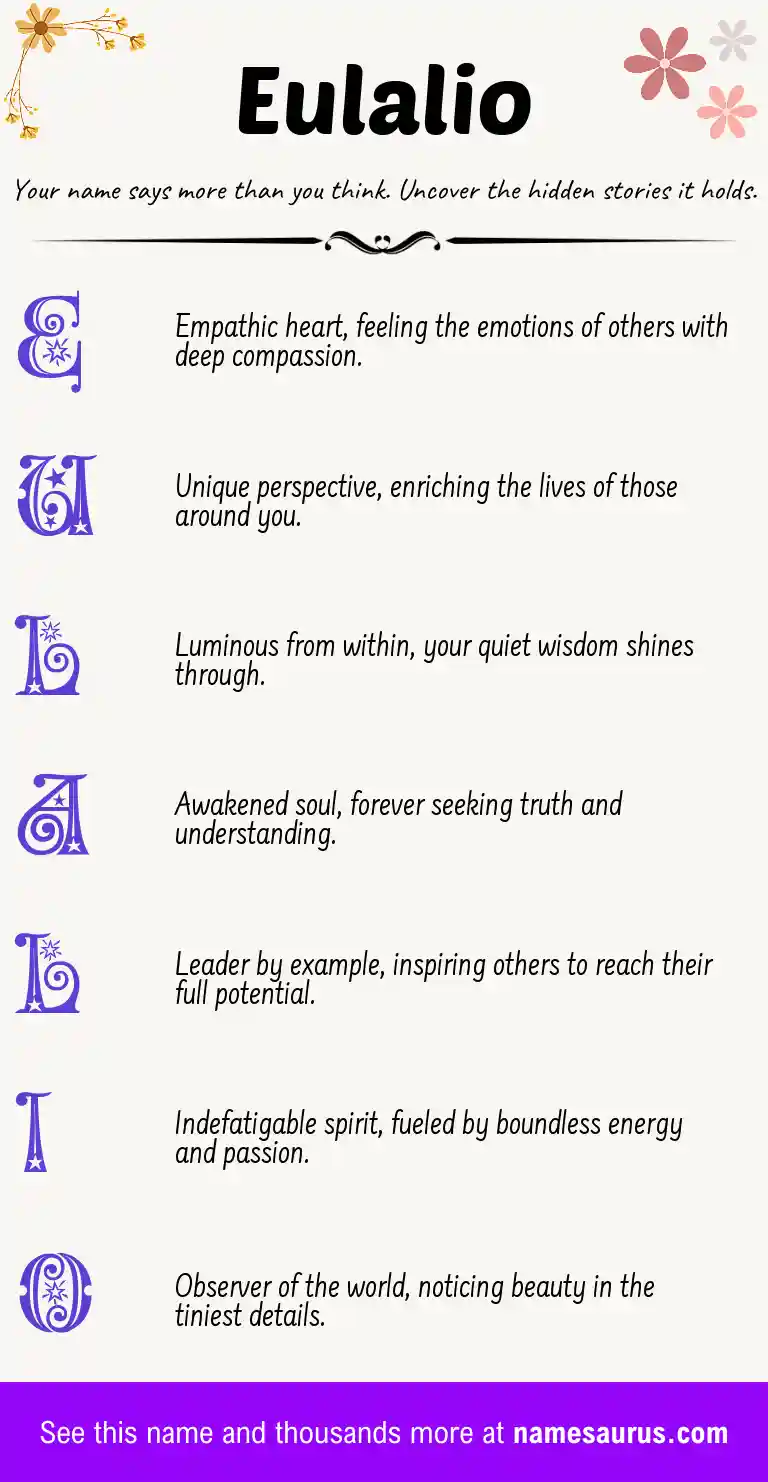 Acrostic poem about Eulalio.