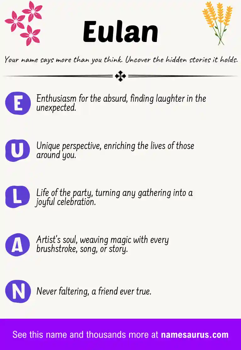 Acrostic poem about Eulan.
