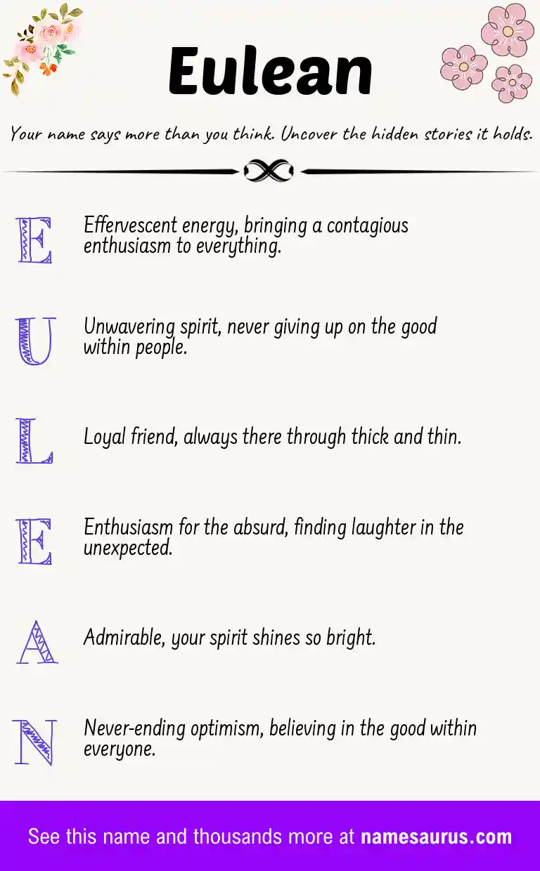 Acrostic poem about Eulean.