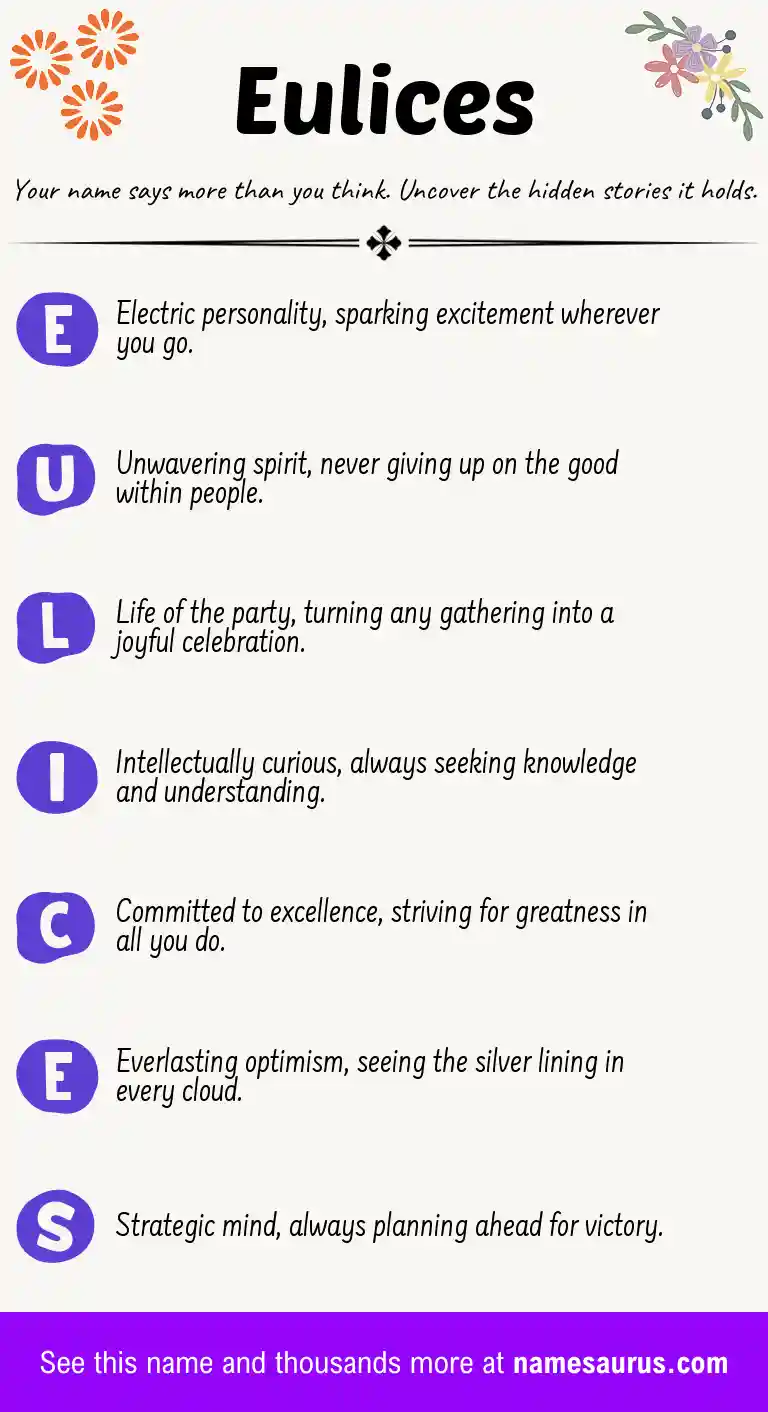 Acrostic poem about Eulices.
