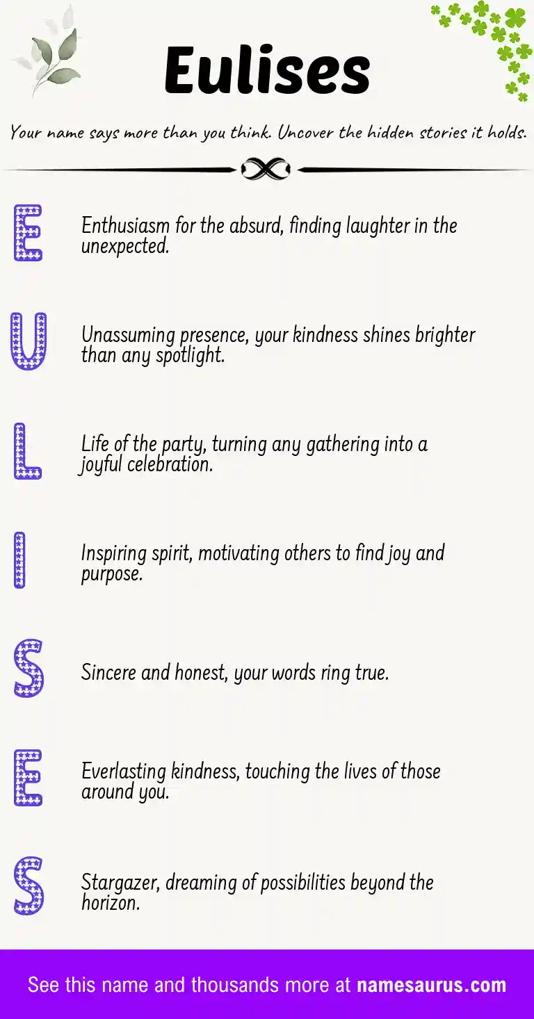 Acrostic poem about Eulises.