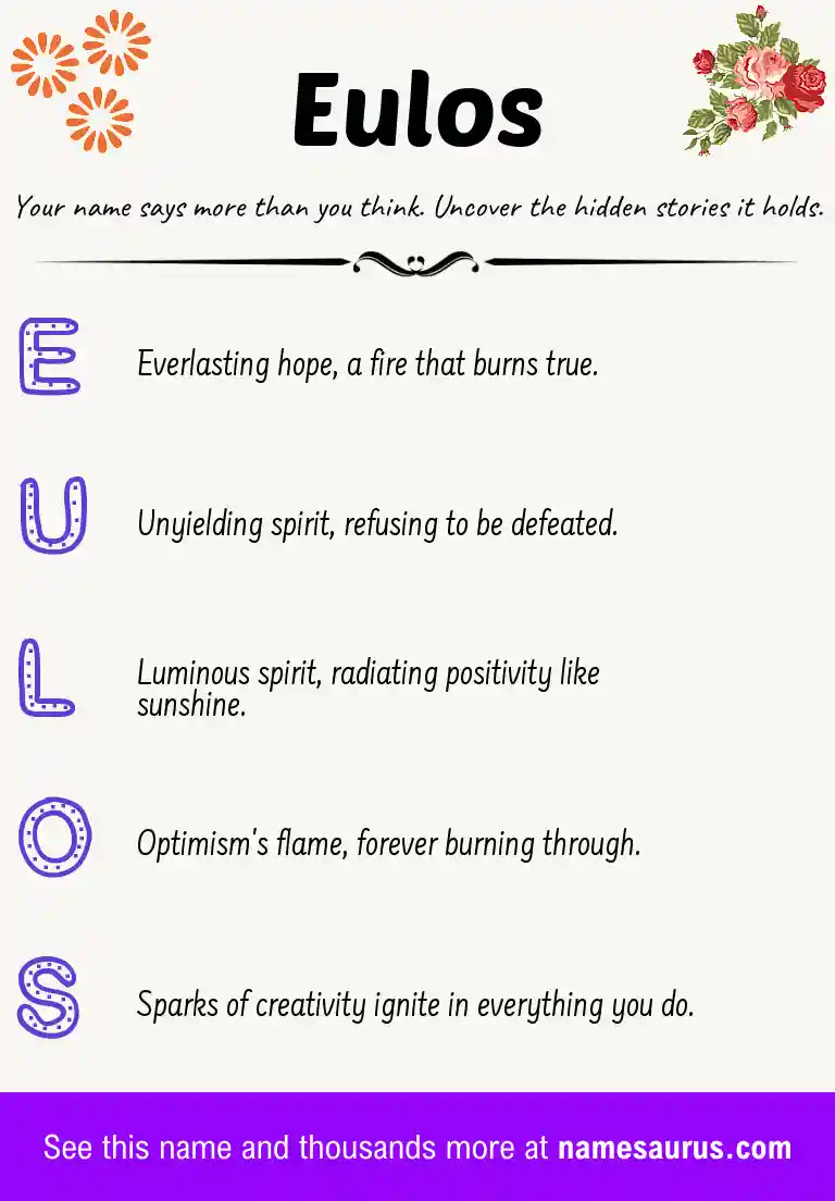 Acrostic poem about Eulos.
