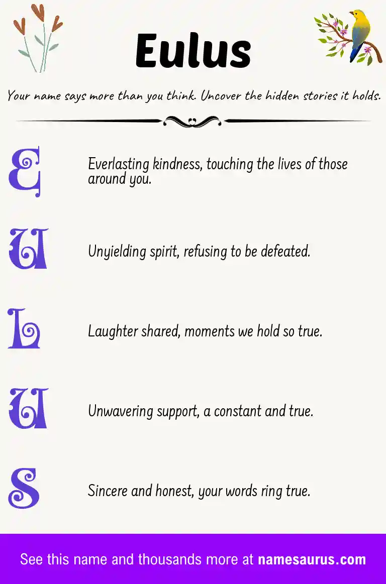 Acrostic poem about Eulus.