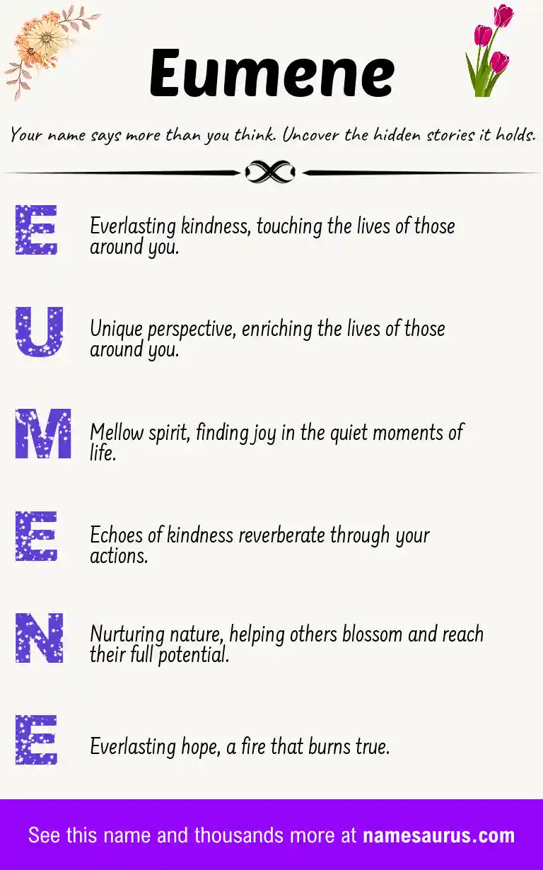 Acrostic poem about Eumene.