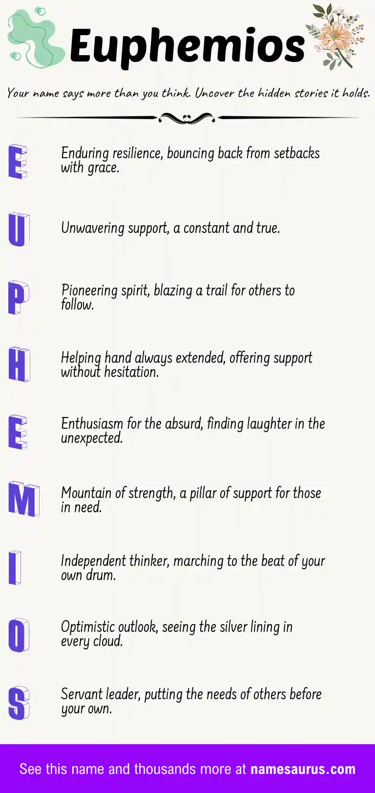 Acrostic poem about Euphemios.