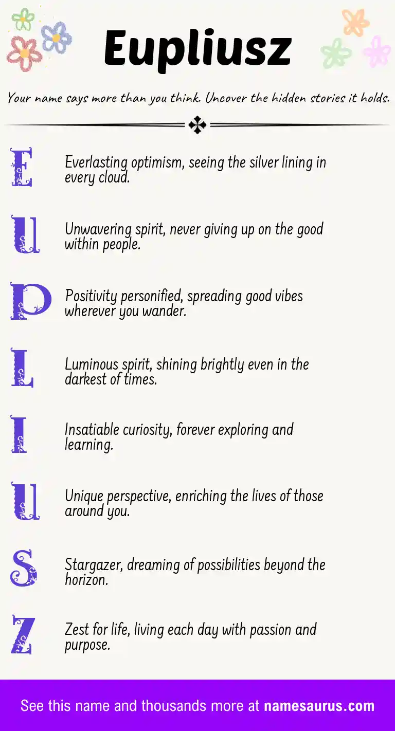 Acrostic poem about Eupliusz.